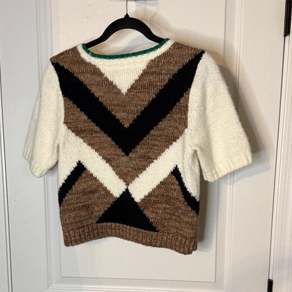 Anthropologie Maeve Sweater in Green and Cream. NWOT - Picture 4 of 4